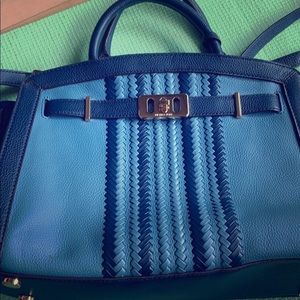 Brand new Michael Kors blue purse satchel